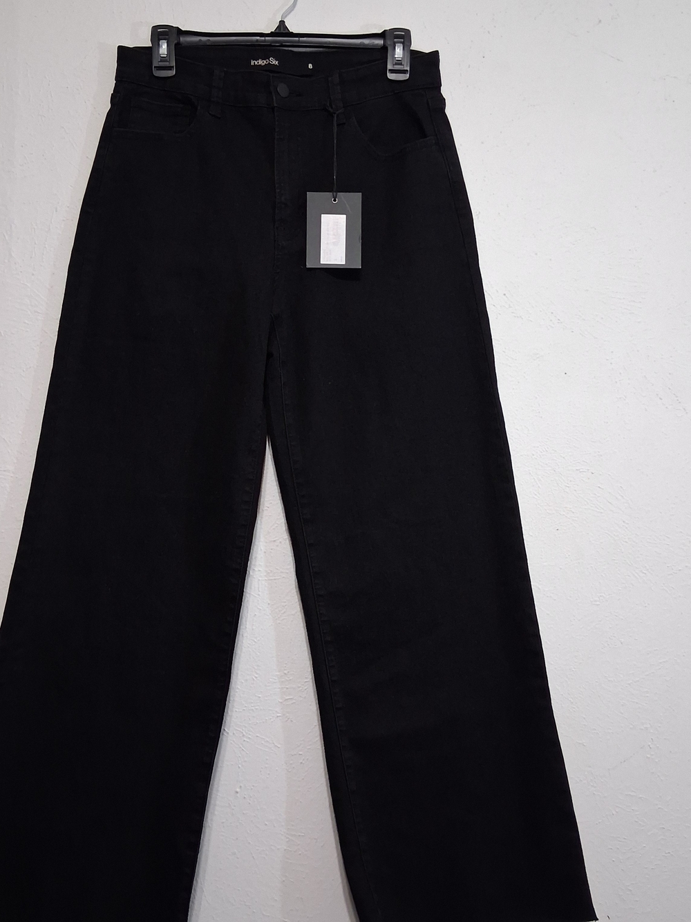 Black High-Waist Flare Wide-Leg Jeans